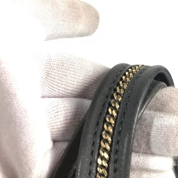 FENDI Bag Shoulder Bag Tote Bag Logo FF Chain Shoulder Bag Leather gray - Picture 12 of 16